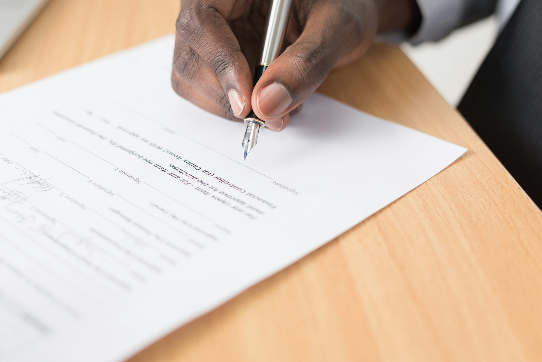 Court reporter preparing a transcript